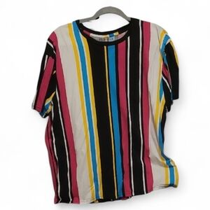 Colorful Striped Short Sleeve Tee